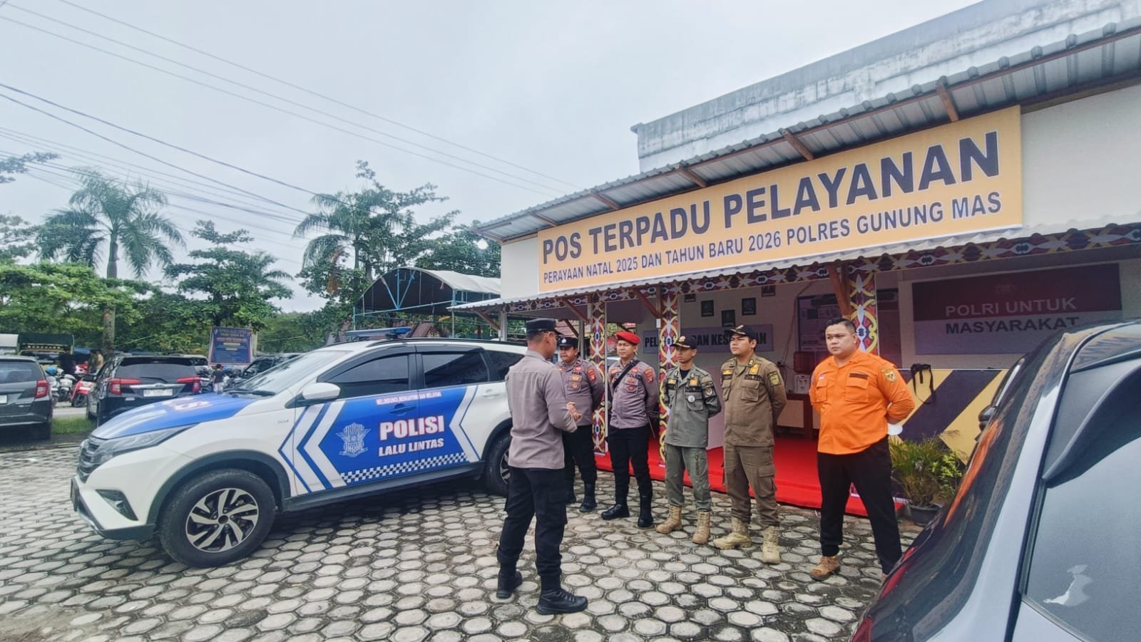 Amankan Nataru 2025, Polres Gunung Mas Siaga di Pusat Kota Kurun