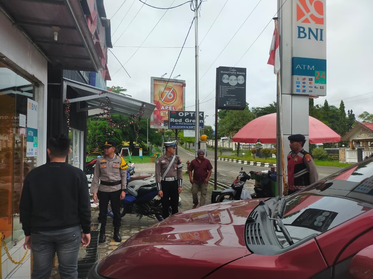 Polres Gunung Mas Monitoring Objek Vital Pasca Natal