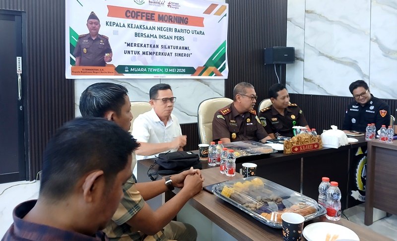 Kejari Barito Utara Coffee Morning Bersama Insan Pers