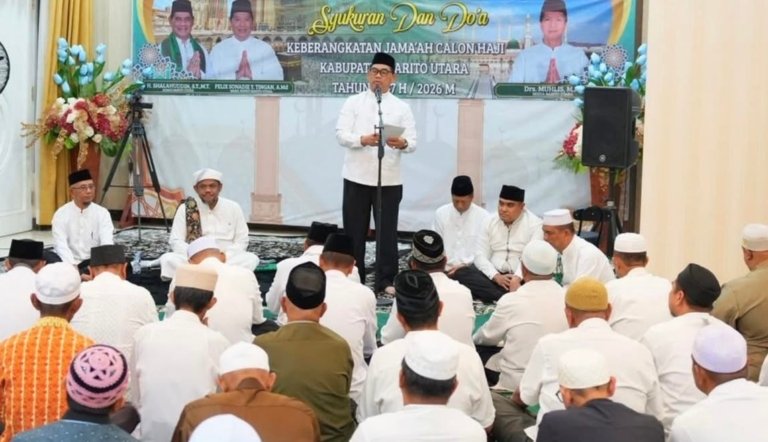 Pelepasan Jamaah Calon Haji Barito Utara, Bupati Shalahuddin Tekankan Jaga Kesehatan dan Nama Baik Daerah